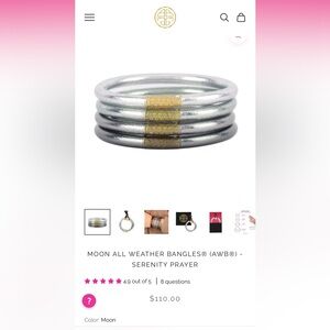 BuDhaGirl MOON ALL WEATHER BANGLES® (AWB®) - SERENITY PRAYER